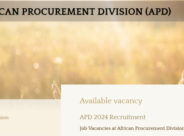 Job Opportunities at African Procurement Division (APD) - Several Job Positions